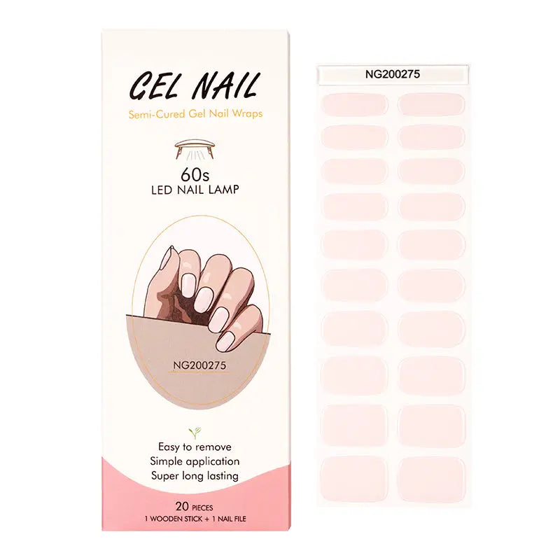 Wholesale Nail Stickers Gel Custom Pink Gel Nail Stickers - Huizi HUIZI