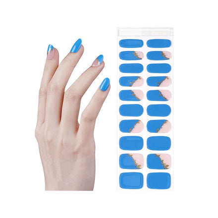 Wholesale Semi Cured Gel Nail Strips Custom Toe Gel Nail Wraps - HUIZI