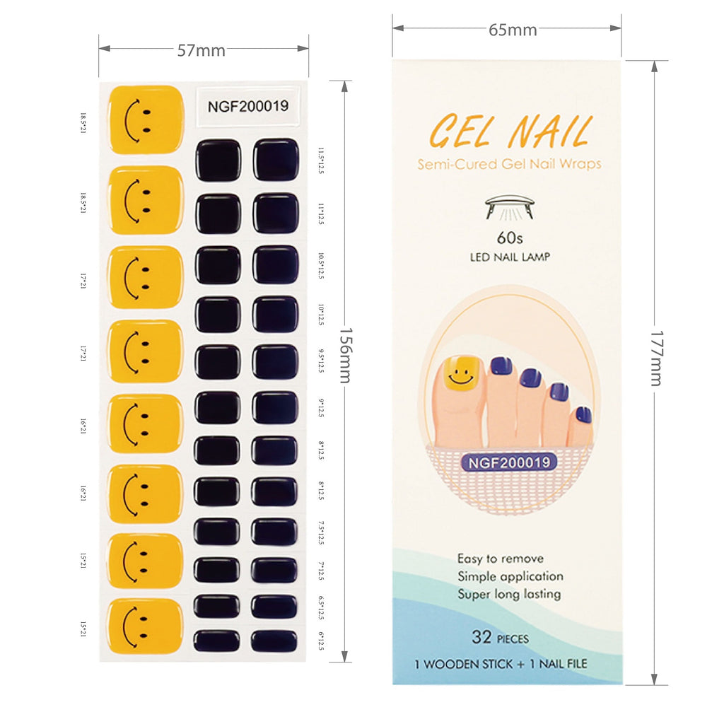 Toe Gel Nail Wraps NGF series