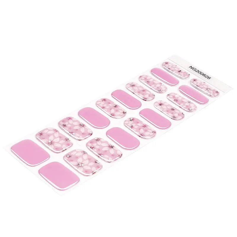 2025 Hot Selling Korea Semi Cured Gel Nail Strip Long Last Healthy Uv Light Gel Nail Wraps HUIZI