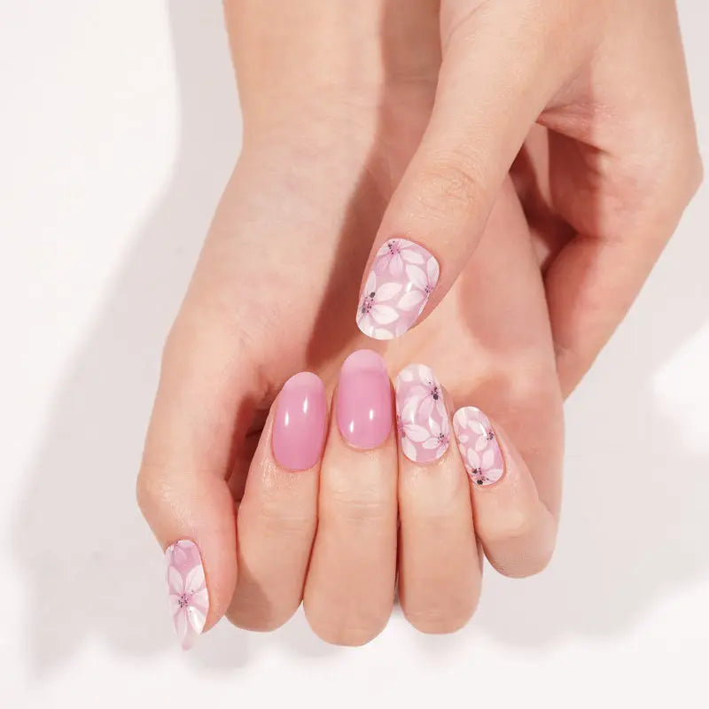 2025 Hot Selling Korea Semi Cured Gel Nail Strip Long Last Healthy Uv Light Gel Nail Wraps HUIZI