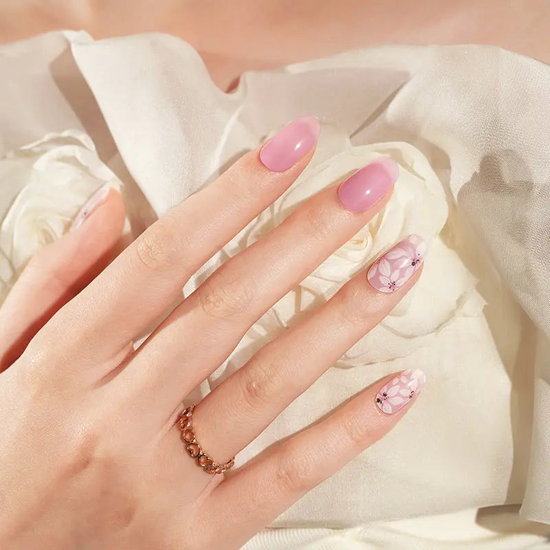 2025 Hot Selling Korea Semi Cured Gel Nail Strip Long Last Healthy Uv Light Gel Nail Wraps HUIZI