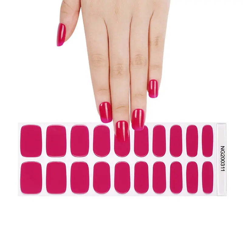 Bulk Buy Red Solid Gel Nail Stickers - Perfect For Wholesale Savings - Huizi HUIZI