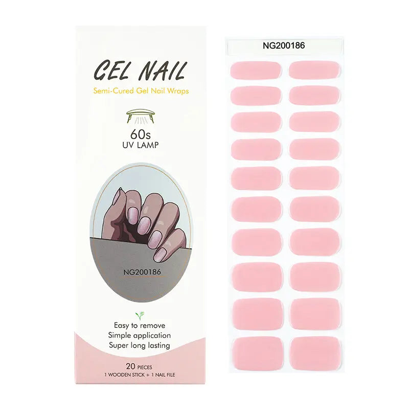 Bulk Gel Nail Wraps That Are Made From High-Quality Materials Custom Pink Diamond Nails - Huizi HUIZI
