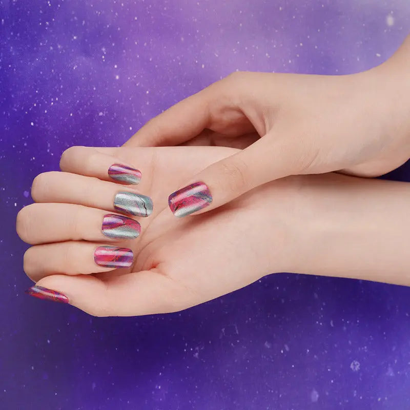 Bulk Nail Art Stickers For Gel Nails Distributor Retro Marble Nail Wraps - Huizi HUIZI