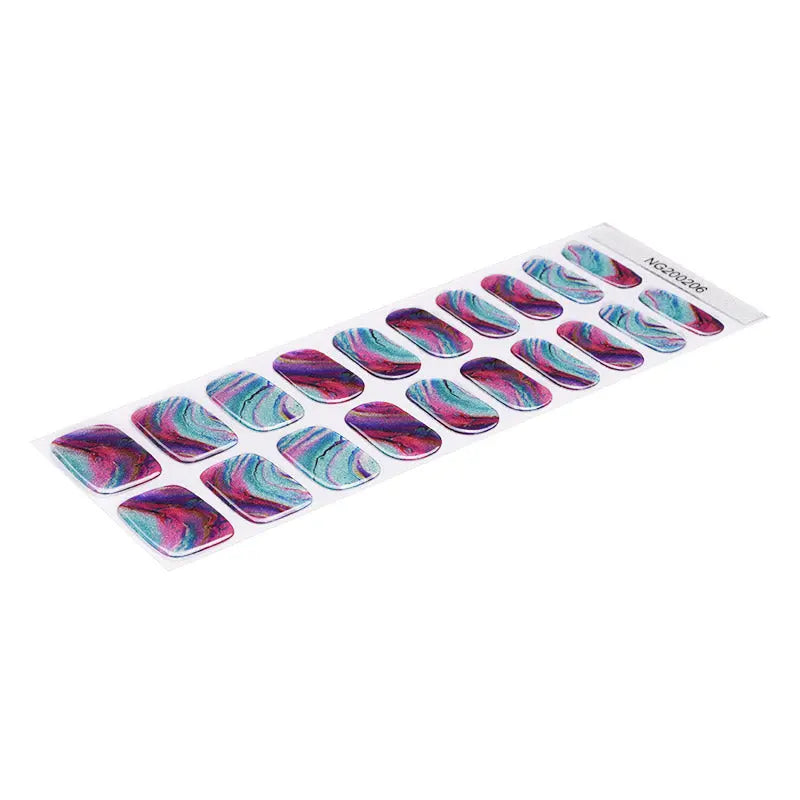 Bulk Nail Art Stickers For Gel Nails Distributor Retro Marble Nail Wra