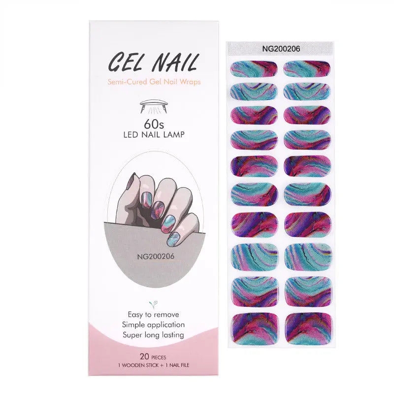 Bulk Nail Art Stickers For Gel Nails Distributor Retro Marble Nail Wraps  - Huizi HUIZI