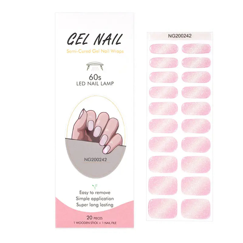 Custom Diy Gel Nail Wraps Wholesale Barbie Cat-Eye Nails - Huizi HUIZI