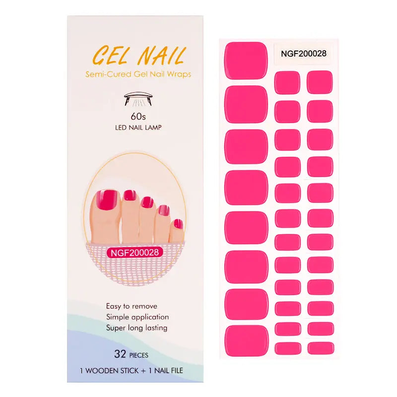 Custom Fluorescent Toe Gel Toe Nail Wraps In Bulk Gel Toe Nail Wraps HUIZI