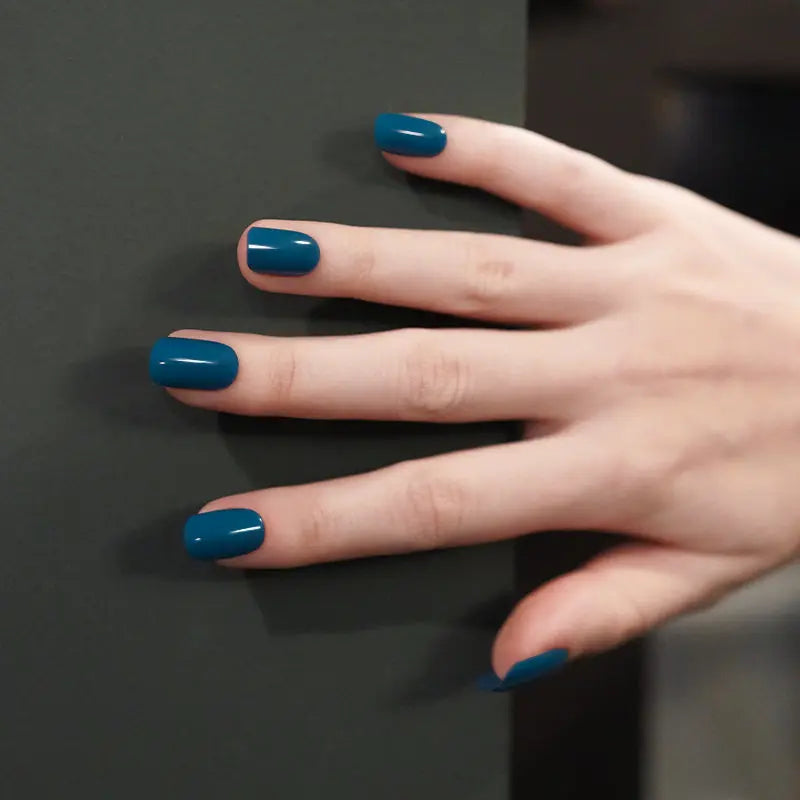 Custom Gel Nail Strips OEM Nail product Classic Blue Nail Art-HUIZI Nail Strip Manufacturer HUIZI