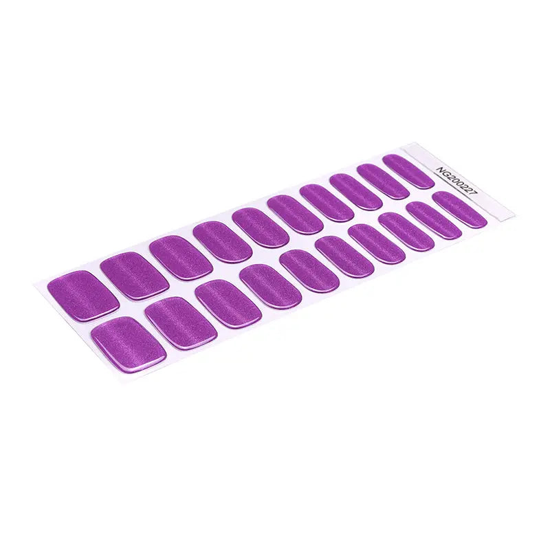 Custom Gel Nail Wraps With Uv Light Bulk Order Bright Purple Cat Eye  Nails - Huizi HUIZI