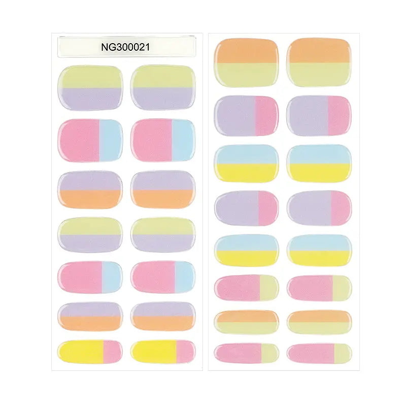 Custom Macron Color Nail Design OEM Semi-cured Gel
