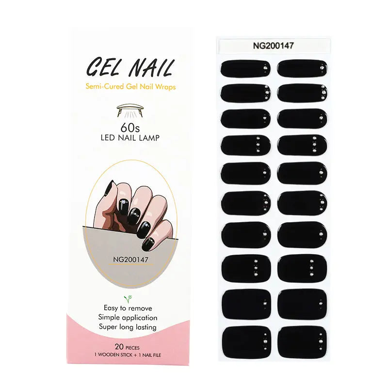 Custom Nail Wraps For Semi-Cured Gel Manicures Wholesale Diamond Nail Art - Huizi HUIZI
