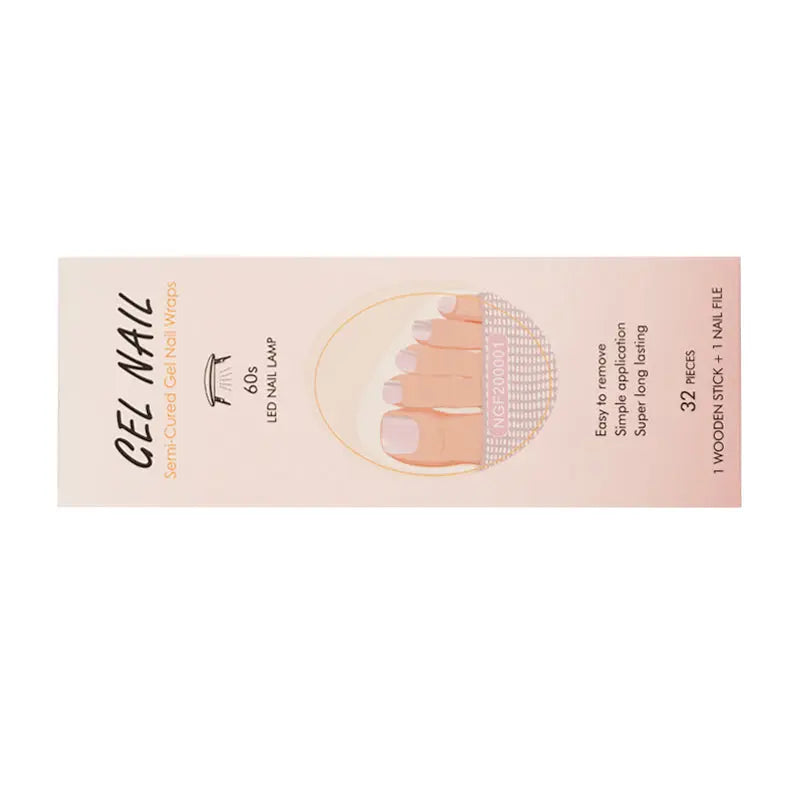 Custom Nail Wraps Wholesale Gel Toe Nail Wraps, Solid, Beige HUIZI