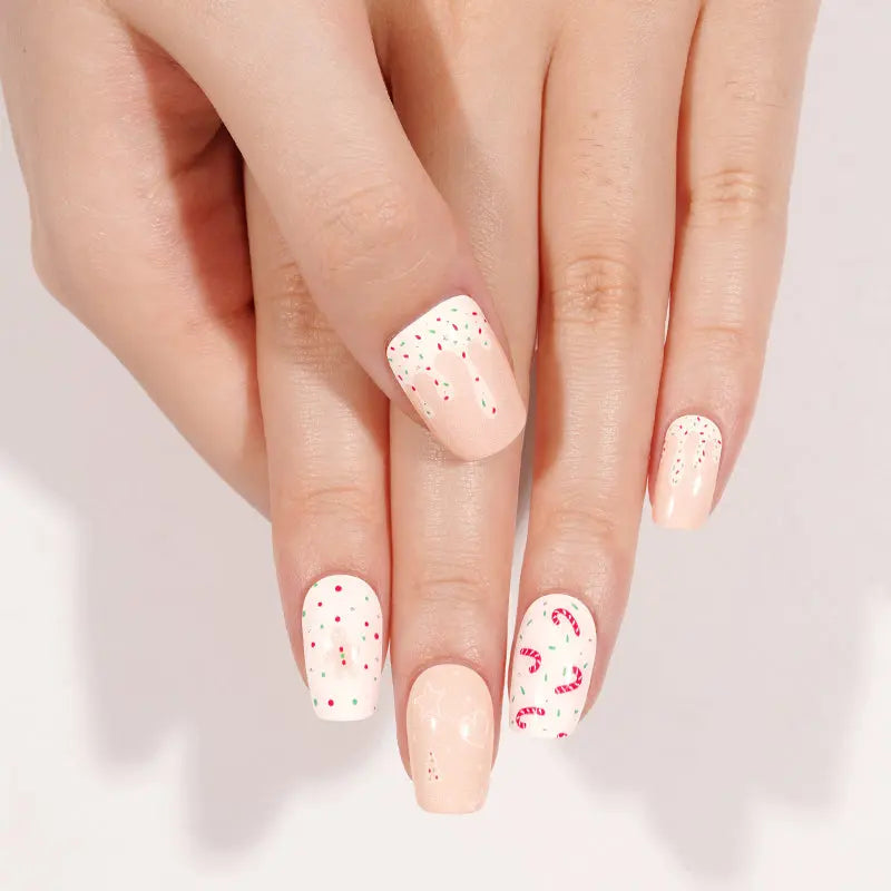 Customizable Christmas Gel Nail Stickers Wholesale Nail Wraps for Brands OEM HUIZI