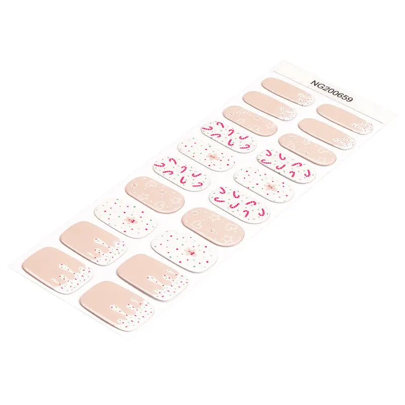 Customizable Christmas Gel Nail Stickers Wholesale Nail Wraps for Brands OEM HUIZI
