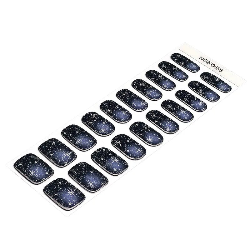 Customizable Christmas Gel Nail Stickers Wholesale Stars Nail Wraps for Brands OEM HUIZI