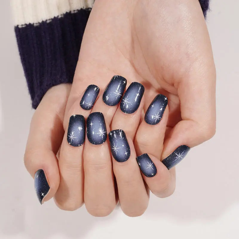 Customizable Christmas Gel Nail Stickers Wholesale Stars Nail Wraps for Brands OEM HUIZI