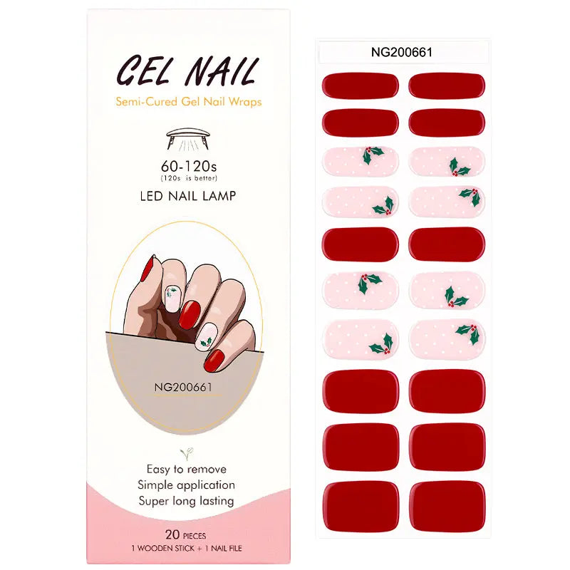 Customizable Christmas Gel Nail Stickers Wholesale dots Nail Wraps for Brands OEM HUIZI