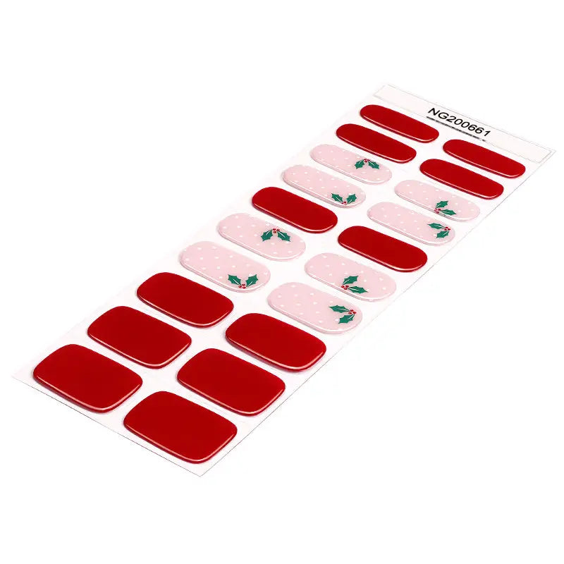 Customizable Christmas Gel Nail Stickers Wholesale dots Nail Wraps for Brands OEM HUIZI