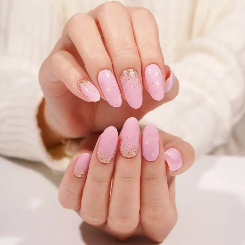 Customizable Glitter Gel Nail Stickers Wholesale Star Nail Wraps for Brands HUIZI