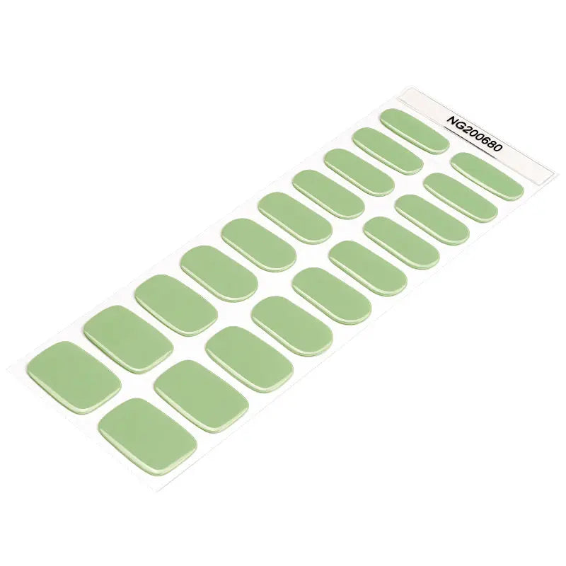 Customizable Green Gel Nail Stickers Wholesale Nail Wraps for Brands OEM HUIZI