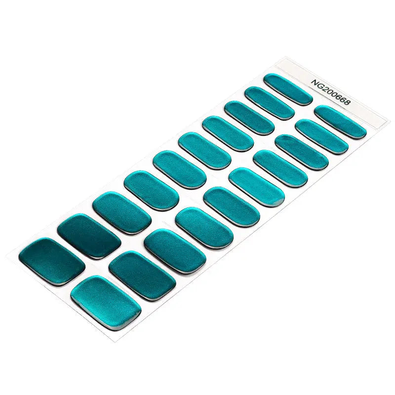 Customizable Mirror Gel Nail Stickers Wholesale Green Nail Wraps for Brands OEM HUIZI