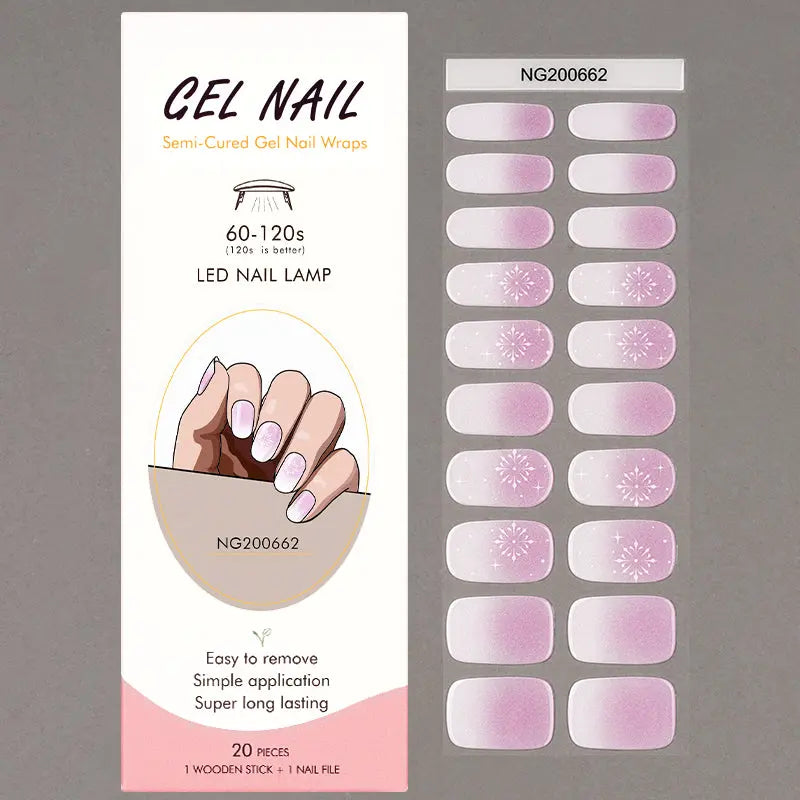 Customizable Ombre Gel Nail Stickers Wholesale Christmas Nail Wraps for Brands OEM HUIZI