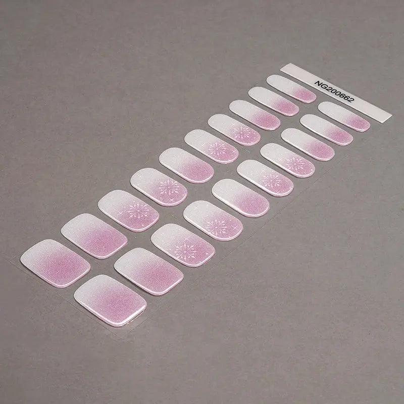 Customizable Ombre Gel Nail Stickers Wholesale Christmas Nail Wraps for Brands OEM HUIZI