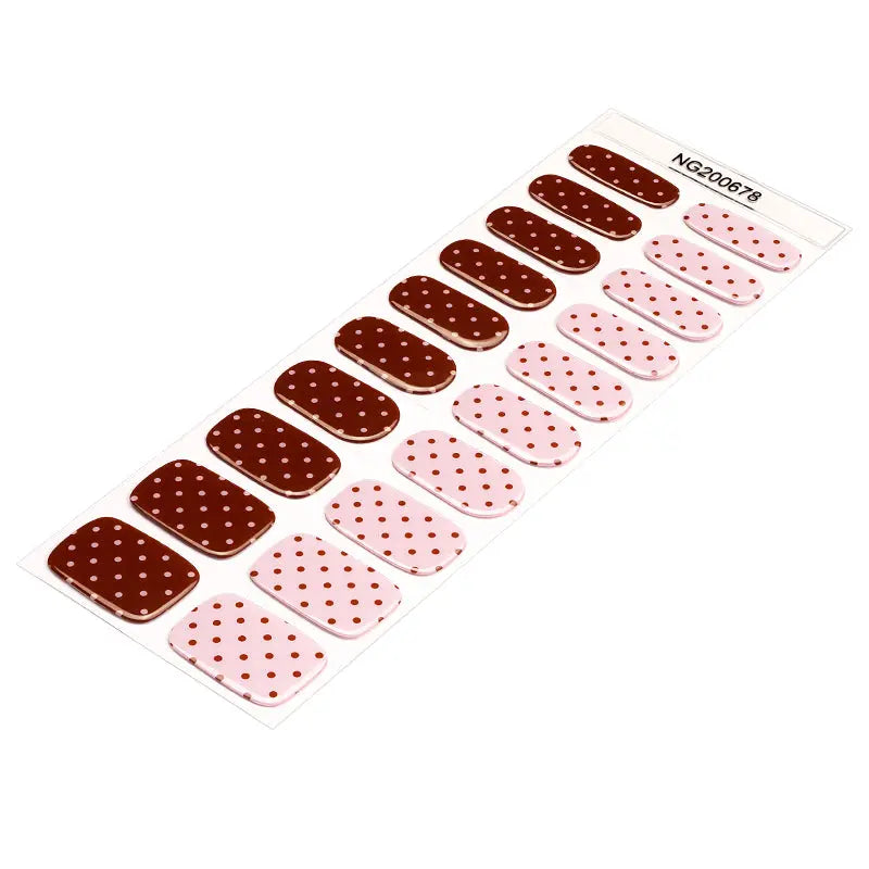 Customizable Polka Dot Gel Nail Stickers Wholesale Nail Wraps for Brands HUIZI