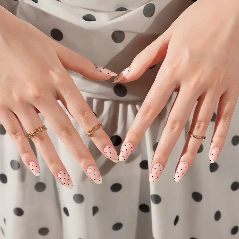 Customizable Polka Dot Gel Nail Stickers Wholesale Nail Wraps for Brands OEM HUIZI