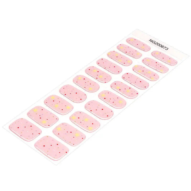 Customizable Polka Dot Gel Nail Stickers Wholesale Star Nail Wraps for Brands OEM HUIZI