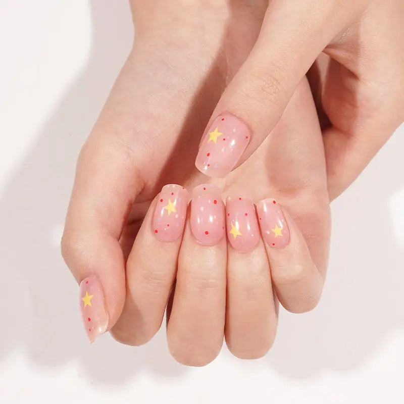 Customizable Polka Dot Gel Nail Stickers Wholesale Star Nail Wraps for Brands OEM HUIZI
