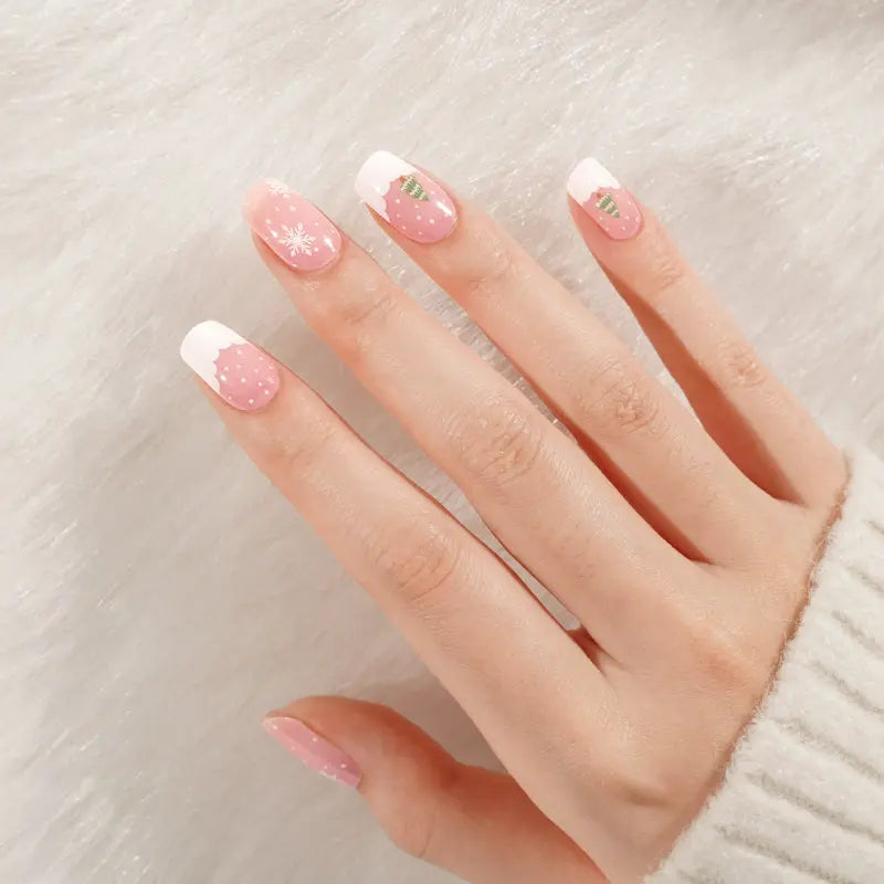 Customizable Winter Gel Nail Stickers Wholesale Christmas Nail Wraps for Brands OEM HUIZI