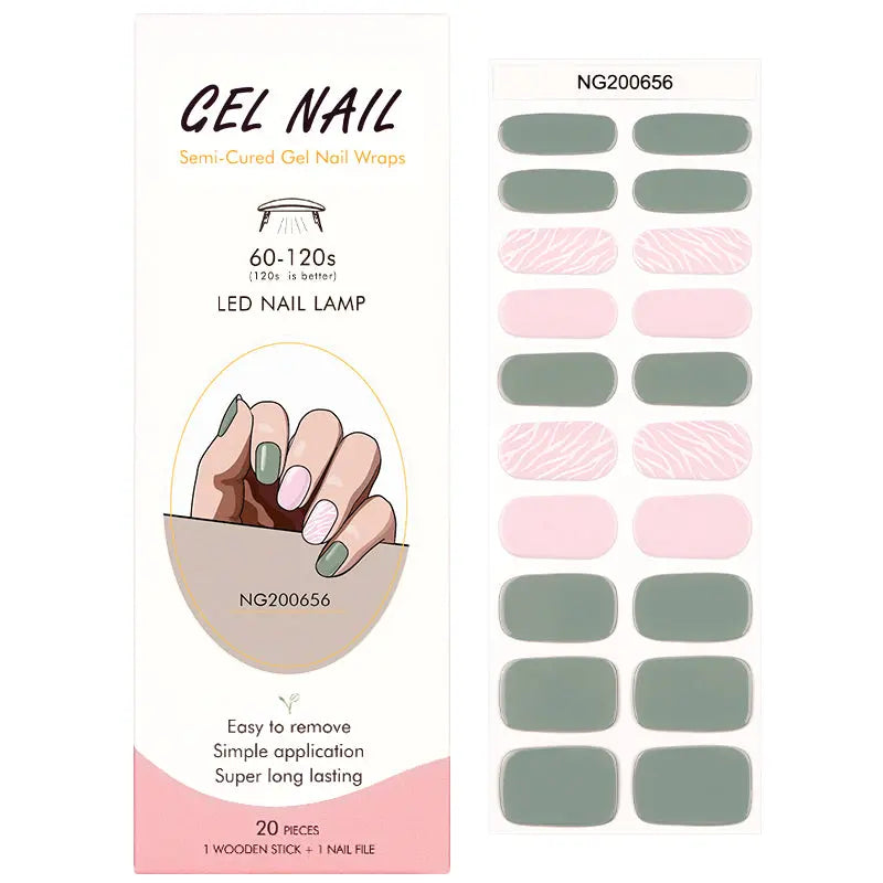 Customizable Zebra Gel Nail Stickers Wholesale Nail Wraps for Brands OEM HUIZI