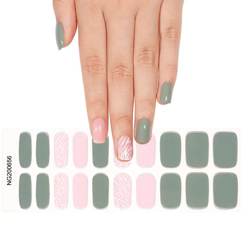 Customizable Zebra Gel Nail Stickers Wholesale Nail Wraps for Brands OEM HUIZI