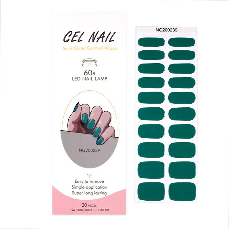 Diy Nail Wraps With Gel Polish Custom Green Nailsbulk Gel Nail Sticker  - Huizi HUIZI