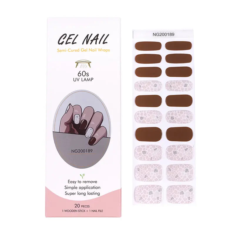 Essential Wholesale Gel Nail Wraps Custom Honeycomb Cracks Nails - Huizi HUIZI