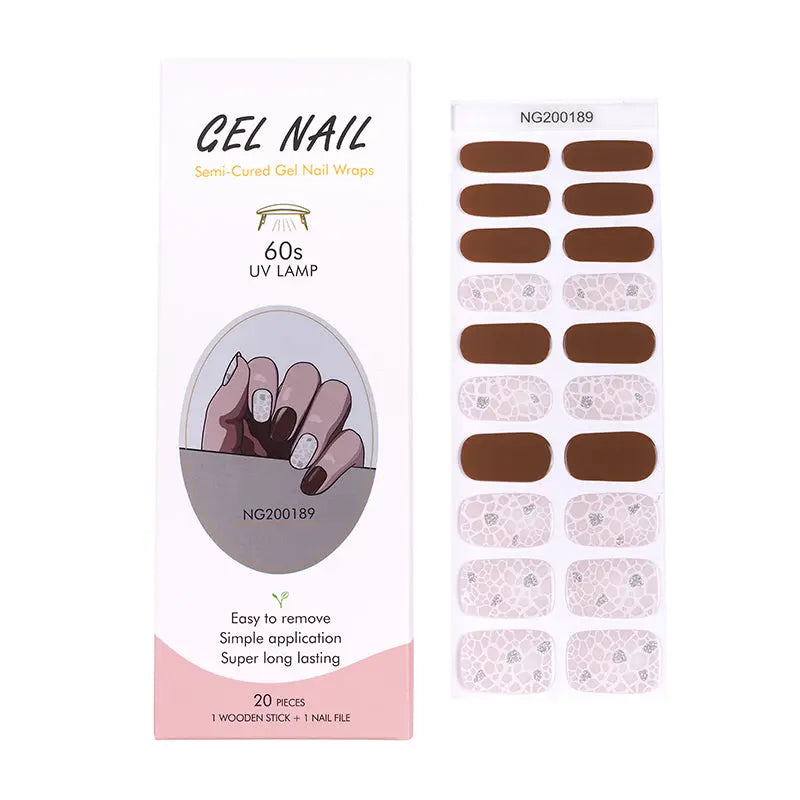 Essential Wholesale Gel Nail Wraps Custom Honeycomb Cracks Nails - Hui