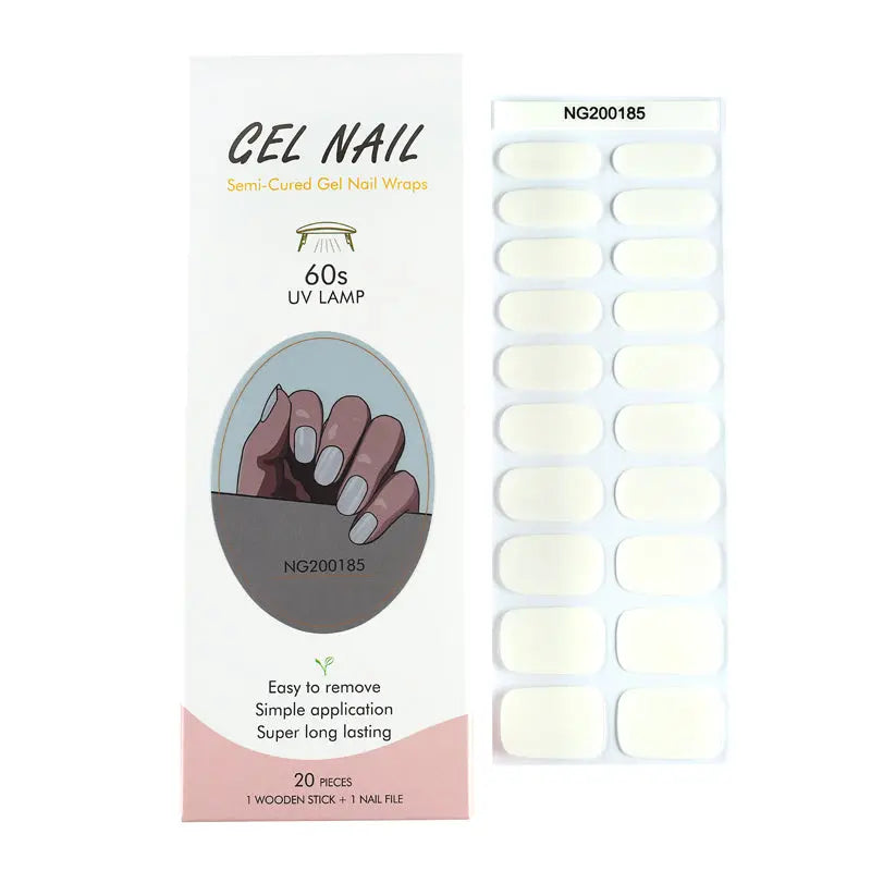 Essential Wholesale Gel Nail Wraps For Flawless Nails Custom White Pearl Nails - Huizi HUIZI