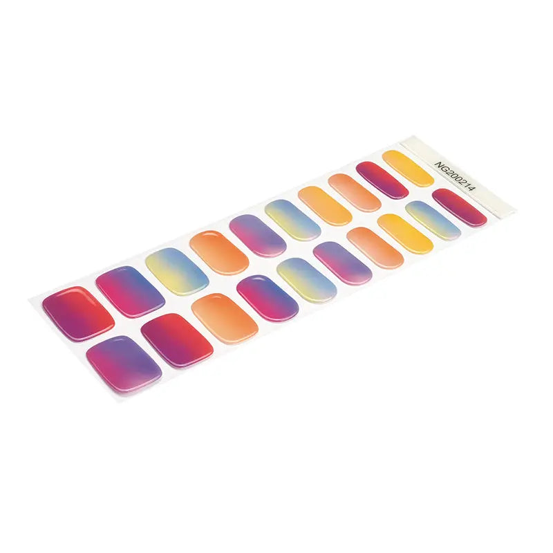 Gel Cured Nail Stickers Hot Sale Nail Sticker New Design Led Lamp Gel Nail Sticker Color Gradient Nails - Huizi HUIZI
