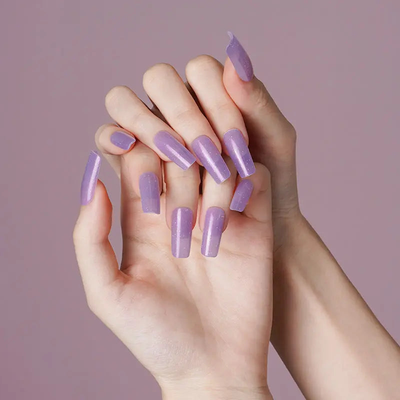 Gel Nail Wraps Transparent Nail Polish Art Wraps Purple Nail Design - Huizi HUIZI