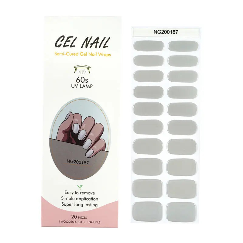 Get Flawless Nails With Essential Wholesale Gel Nail Wraps Custom Gray Diamond Nails - Huizi HUIZI