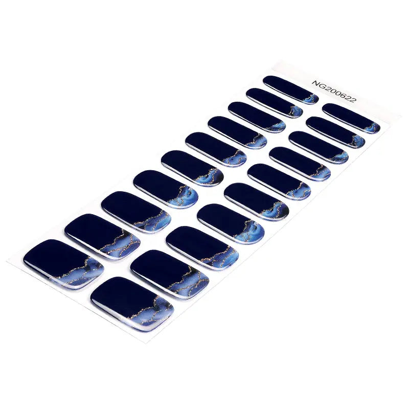 Huizi Factory Nail Supplier New Designs Custom Semi Cured Gel Nail Wraps HUIZI