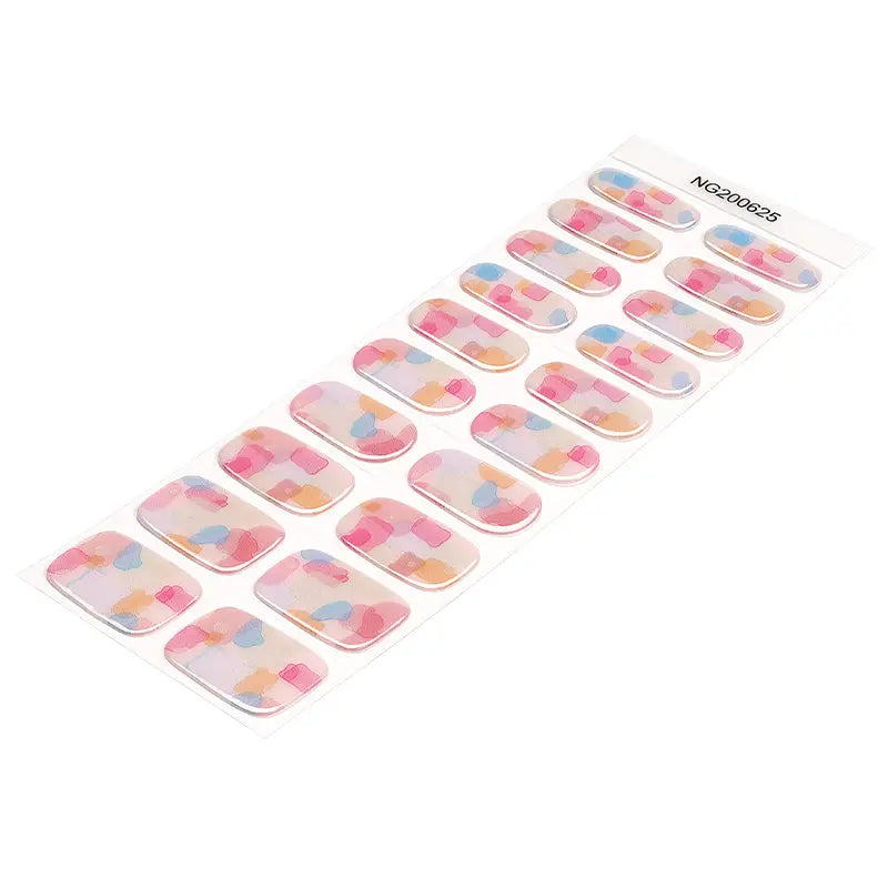 Huizi Factory Supplier New Gel Nail Stickers Self Adhesive Semi Cured Gel Nail Wraps HUIZI