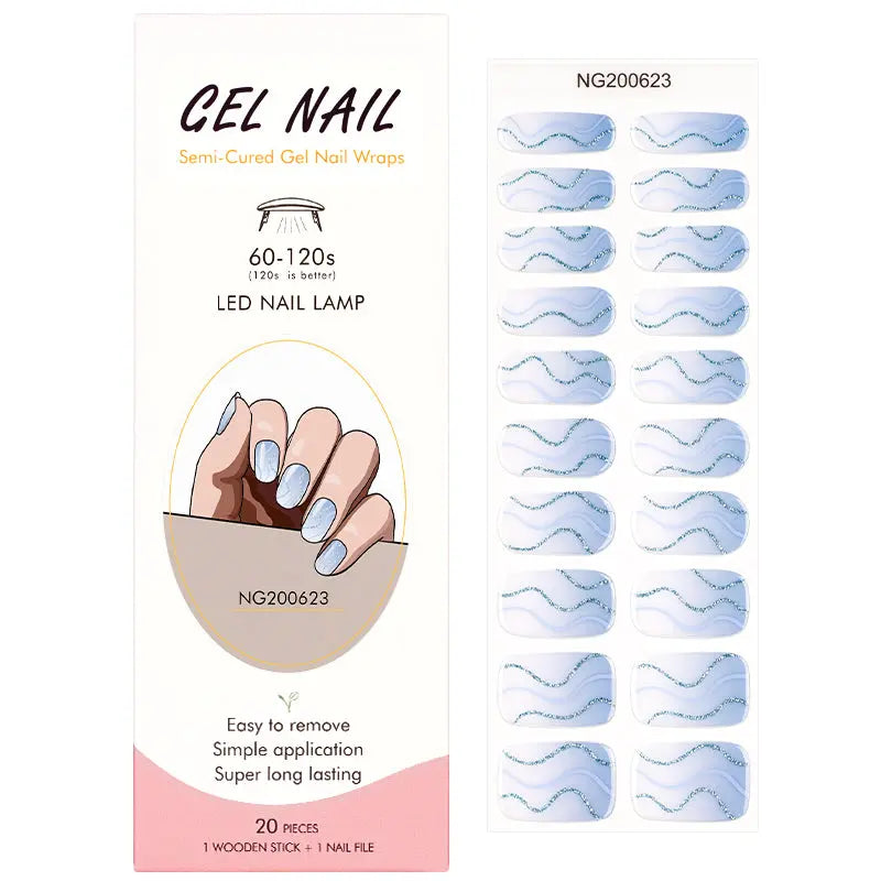 Huizi Hot Selling Semicured Gel Stickers Gel Nail with the UV Lamp Wholesale HUIZI