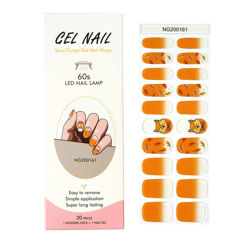 Integration Of Manufacturing And Trading In Gel Nail Wraps Wholesale Fox And Leaf Nails - Huizi HUIZI