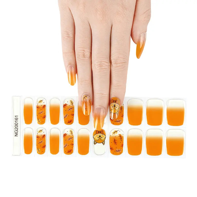 Integration Of Manufacturing And Trading In Gel Nail Wraps Wholesale Fox And Leaf Nails - Huizi HUIZI