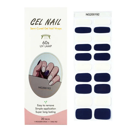 Wholesale Semi Cured Gel Nail Strips Custom Toe Gel Nail Wraps - HUIZI