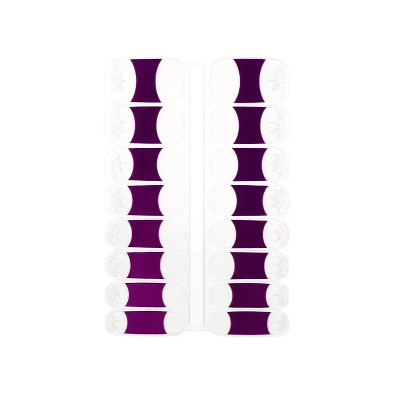 Nail Beauty Diy Adhesive Gel Nail Sticker Supplier Purple Metal French Manicure - Huizi HUIZI
